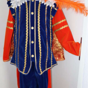 Hoofdpiet pietenkostuum kostuum blauw oranje